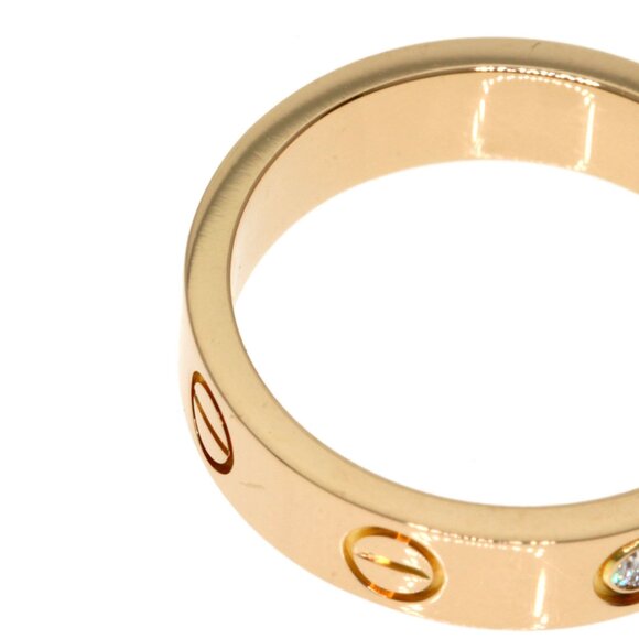 CARTIER 18k Gold Diamond Love Ring #47 - Picture 6 of 9
